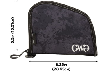 Image of Girls With Guns Midnight Lockable Handgun Case, 8in Handguns, Black/Shade Blackout Camo, 8.25 in x 6.5 in, 907-8