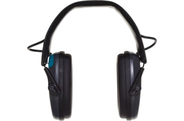 Image of Girls With Guns Shield Low-Profile Electronic Earmuffs, 24 dB NRR, ANSI S3.19 &amp; CE EN352-1 Hearing Protection Rated, Gray/Teal/Black, One Size, 2348