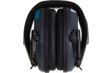 Image of Girls With Guns Shield Low-Profile Electronic Earmuffs, 24 dB NRR, ANSI S3.19 &amp; CE EN352-1 Hearing Protection Rated, Gray/Teal/Black, One Size, 2348