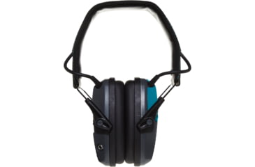 Image of Girls With Guns Shield Low-Profile Electronic Earmuffs, 24 dB NRR, ANSI S3.19 &amp; CE EN352-1 Hearing Protection Rated, Gray/Teal/Black, One Size, 2348