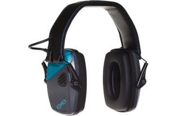 Image of Girls With Guns Shield Low-Profile Electronic Earmuffs, 24 dB NRR, ANSI S3.19 &amp; CE EN352-1 Hearing Protection Rated, Gray/Teal/Black, One Size, 2348