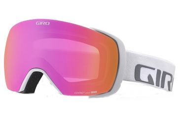 Image of Giro Contact Goggle-White Wordmark-Amber Pink