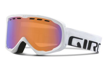 Image of Giro Focus Goggle-White Wordmark-Persimmon Boost