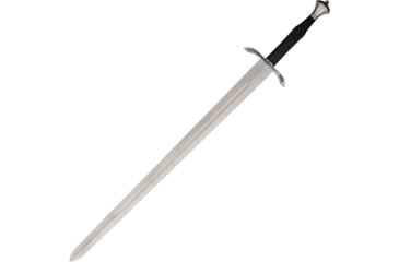 Image of Gladius Arming Sword, 29.88 satin finish unsharpened stainless blunt ti, Black leather wrapped handle, 3523