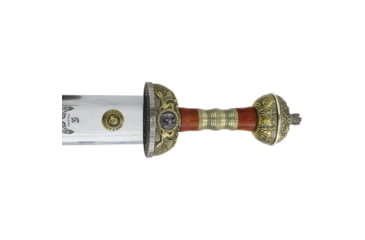 Image of Gladius Bronze Julius Caesar Sword, 31in Overall, 23.5in Stainless Blade, Brass/Wood Handle, 211