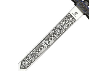 Image of Gladius Silver Masonic Sword, 42.5in Overall, 33.5in Stainless Blade, Antique Silver Metal Alloy Handle, 241