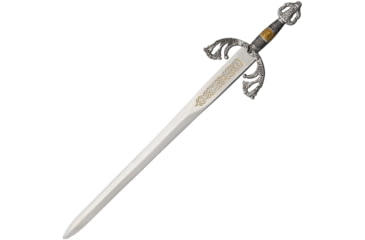 Image of Gladius Mini Tizona Sword, 8.25 unsharpened metal alloy blade, Silver finger grooved metal alloy handle, 7