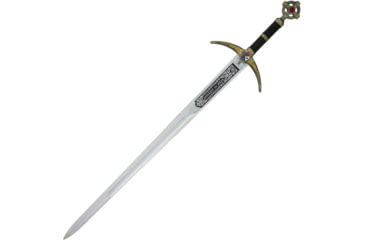 Image of Gladius Robin Hood Sword Gold Hilt, 34.5 satin finish carbon steel blade, Black synthetic handle, 224
