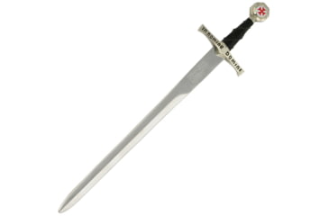 Image of Gladius Templar Letter Opener, 7.75 metal alloy unsharpened blade, Black synthetic and gold finish metal handle, 23