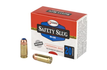 Image of Glaser Ammo Blue 9mm Luger, 80 grain, 20 Rounds Pistol Ammo, GL0060020