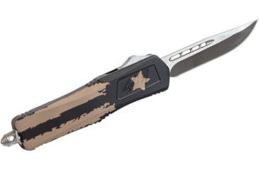 Image of GLFA Smooth Spring Assisted OTF Knife, Smooth Blade, FDE and Black, 7", GL-KSM-SMT F-DST