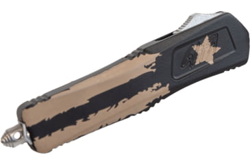 Image of GLFA Smooth Spring Assisted OTF Knife, Smooth Blade, FDE and Black, 8", GL-KMD-SMT F-DST
