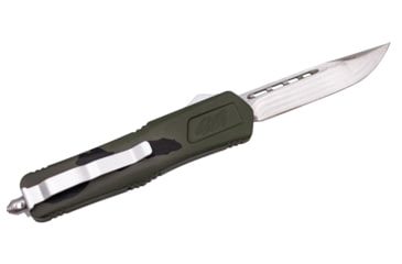 Image of GLFA Smooth Spring Assisted OTF Knife, Smooth Blade, Green and Black, 8", GL-KMD-SMT P-GRN