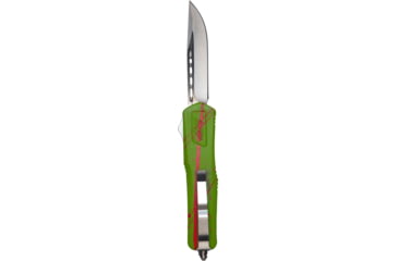 Image of GLFA Smooth Spring Assisted OTF Knife, Smooth Blade, Green with Orange Splatter, 8", GL-KMD-SMT S-ZOM