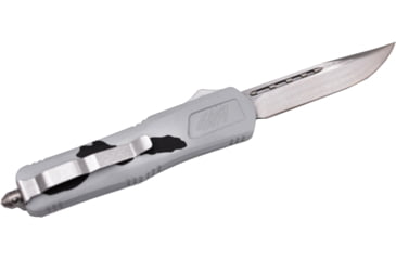 Image of GLFA Smooth Spring Assisted OTF Knife, Smooth Blade, White and Black, 8", GL-KMD-SMT P-SNO