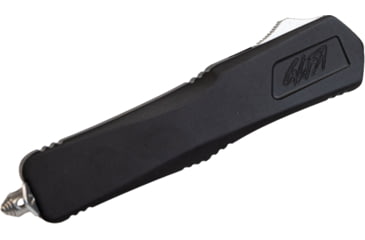Image of GLFA Spring Assisted OTF Knife, Serrated Blade, Black, 8", GL-KMD-SRT BLK
