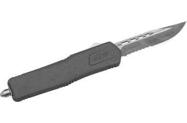 Image of GLFA Spring Assisted OTF Knife, Serrated Blade, Tungsten, 8", GL-KMD-SRT TNG