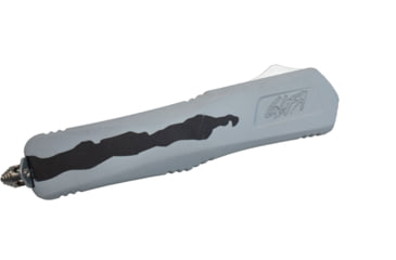 Image of GLFA Spring Assisted OTF Knife, Serrated Blade, White and Black, 8", GL-KMD-SRT P-SNO