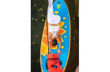 Image of Glide Lotus Inflatable Paddle Board, Blue/Orange/Yellow, 10ft X 35in X 6in, o2-LTUS