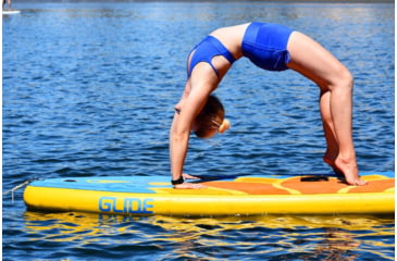Image of Glide Lotus Inflatable Paddle Board, Blue/Orange/Yellow, 10ft X 35in X 6in, o2-LTUS