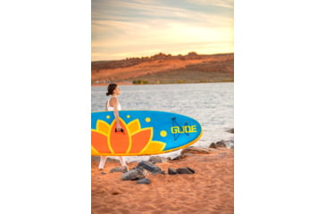 Image of Glide Lotus Inflatable Paddle Board, Blue/Orange/Yellow, 10ft X 35in X 6in, o2-LTUS