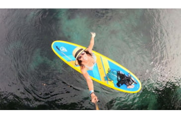 Image of Glide Retro Inflatable Paddle Board, Blue/Yellow, 10ft 6 X 33in X 6in, o2-RET-BL