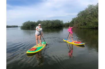 Image of Glide Retro Inflatable Paddle Board, Blue/Yellow, 10ft 6 X 33in X 6in, o2-RET-BL