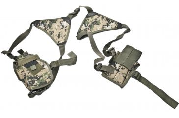 Image of Global Military Gear Shoulder Tactical Holster W Double Mag Pouch Woodland Digital Full Size Autos