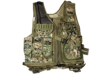 Image of Global Military Gear Tactical Vest - Woodland Digital