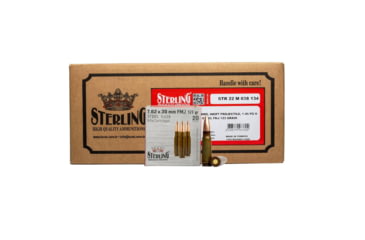 Image of Global Ordnance Global Ordnance Sterling Steel Case Rifle Ammunition 7.62x39mm 123 gr FMJ 2362 fps 1000/ct Case 50-20/ct Boxes, 8698779967604
