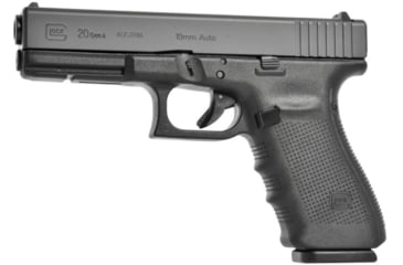 Image of Glock 20 Pistol, 10mm Auto, 4.61in barrel, polymer frame, integrated polymer grip, recoil operated semi-automatic, fixed, white dot front, white square U rear, 15 round magazine, G20-FRRMPG