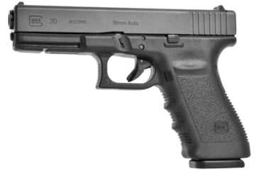 Image of Glock 20SF Pistol, 10mm Auto, 4.6in barrel, polymer frame, integrated polymer grip, recoil operated semi-automatic, fixed, white dot front, white square U rear, 15 round magazine, G20SF-FRRMPG