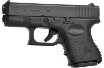 Image of Glock 27 Pistol, .40 S&amp;W, 3.42in barrel, polymer frame, integrated polymer grip, recoil operated semi-automatic, fixed, white dot front, white square U rear, 9 round magazine, G27-FRRMPG