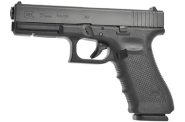 Image of Glock 31 Gen4 Pistol, .357 SIG, 4.48in barrel, black polymer frame, integrated polymer grip, recoil operated semi-automatic, fixed, white dot front, white square U rear, 15 round magazine, G31 Gen4-FRRMPG