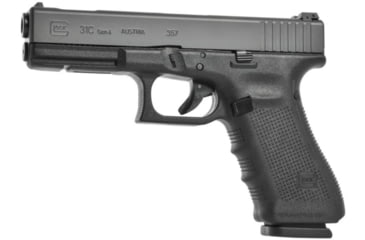 Image of Glock 31C Pistol, .357 SIG, 4.48in barrel, polymer frame, integrated polymer grip, recoil operated semi-automatic, fixed, white dot front, white square U rear, 15 round magazine, G31C-FRRMPG