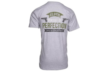 Image of Glock AA75118 Pursuit Of Perfection Gray Medium Short Sleeve