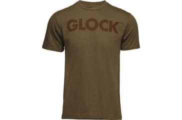 Image of Glock Caliber Tee, Coyote Ringspun Cotton, Short Sleeve, Large, AP96202