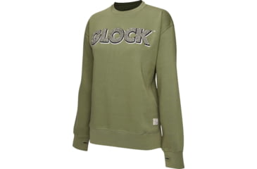 Image of Glock Crewneck Raglan Fleece, Olive Cotton/Polyester, Long Sleeve, 2XL, AP96264