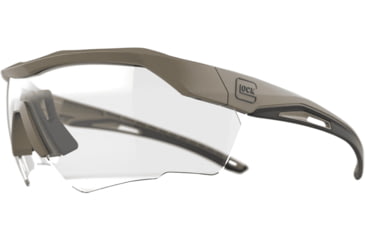 Image of Glock Crossover Tactical Glasses, Desert Tan Frame, Clear Lens, AS41037