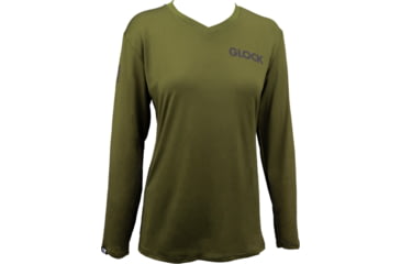 Image of Glock Ladies Performance Long Sleeve Shirt Med Military Grn