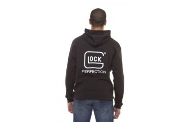 Image of Glock Hoodie w/Imprint - Mens, Black/White, Small, AA12001