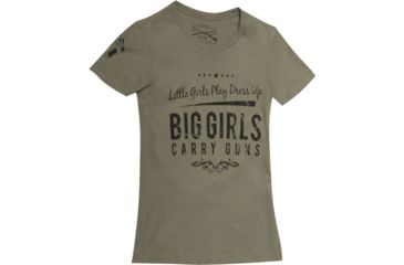 Image of Glock Od Green Short Sleeve T Shirt Big Girl W/guns Med
