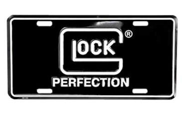 Image of Glock Perfection License Plate, BLK/WHITE, GLAS00042