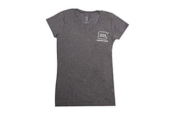 Image of Glock Short Sleeve GLOCK Perfection Womens V-Neck T-Shirt, Charcoal, XL, GLAA68163