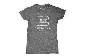 Image of Glock Short Sleeve Womens Soft GLOCK Perfection T-Shirt, Gray, Medium, GLAA68133