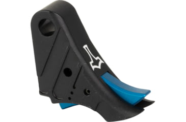 Image of Glockmeister TYR Glock Gen 1-4 Trigger, Anodized, Black Shoe/Blue Safety, TYRBLBLUS