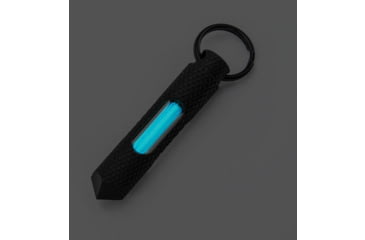 Image of Glow Rhino Knurled Steel Glow Fob Blue, GLRFB002MBXB