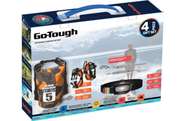 Image of Go-Tough 4 Piece Camping Gift Set - Drybag, Para Cord, Headlamp, Fork/Spoon/Knife, Multicolor, Small, GT7081