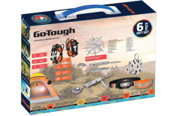 Image of Go-Tough 7 Piece Camping Gift Set-Multi - Multi- Tool, Head Lamp, Tent Lamp, Bag, Fork/Spoon/Knife, Armband, Watch, Multicolor, Small, GT7001