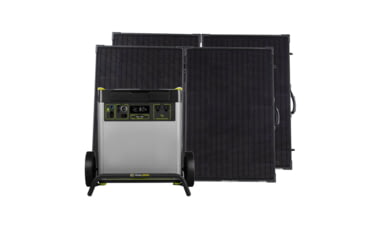 Image of Goal Zero Yeti 6000X 120V Portable Power Station w/ 2x Boulder 100 Briefcase Solar Panels &amp; APP Extension Cable, Black, 44390